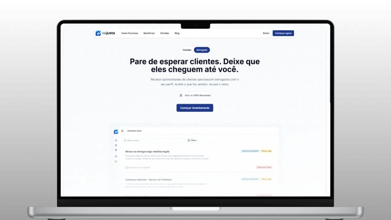 Software jurídico para captação de clientes: conheça o ViaJusta